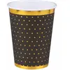Image de Lot de 10 Gobelets Pois dorés 25cl, Noir RDF-7095-noir