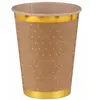Image de Lot de 10 Gobelets Pois dorés 25cl, Kraft RDF-7095-kraft