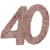 Image de Sachet de 6 Grands confettis anniversaire, Rose Gold pailleté 40 ans CH7306 40