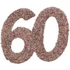 Image de Sachet de 6 Grands confettis anniversaire, Rose Gold pailleté 60 ans CH7306 60