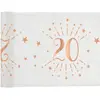 Image de Chemin de table âge étincelant métal Blanc/Rose Gold, 20 ans RDF-7344-20