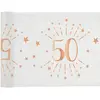 Image de Chemin de table âge étincelant métal Blanc/Rose Gold, 50 ans RDF-7344-50