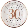 Image de Sachet de 10 Assiettes âge étincelant métal 30 ans Rose Gold RDF-7348-30