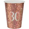 Image de Sachet de 10 Gobelets âge étincelant métal 30 ans Rose Gold RDF-7349-30