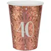 Image de Sachet de 10 Gobelets âge étincelant métal 40 ans Rose Gold RDF-7349-40