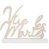 Image de Lettres Vive les mariés 18cm en bois sur socle CH7395 26