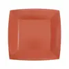 Image de Lot de 10 Petites Assiettes Carrées carton compostables 18x18cm, Terracotta CH7407 51