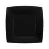 Image de Lot de 10 Petites Assiettes Carrées carton compostables 18x18cm, Noir CH7407 11