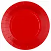 Image de Paquet de 10 Assiettes RONDES carton compostables Ø 22,5cm, Rouge CH7409 7