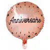 Image de Sachet de 1 Ballon alu Joyeux Anniversaire étincelant, Rose Gold CH6650 20
