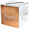 Image de Tirelire Joyeux Anniversaire étincelant, Blanche/Rose Gold RDF-6652