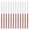 Image de Paquet de 12 grandes Bougies bicolores 12,5cm, blanc/Rose Gold CH7576 20