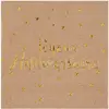 Image de Serviettes en papier x 20 - Joyeux Anniversaire kraft 5663-26