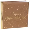 Image de Livre d'or Joyeux Anniversaire métallisé Kraft RDF-5664-kraft
