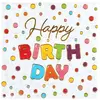 Image de Sachet 20 Serviettes HAPPY BIRTHDAY ballon métallisées multicolores RDF-7614
