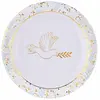 Image de Paquet de 10 Assiettes Communion 22,5cm, blanc/Or RDF-7631