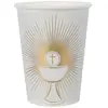Image de Sachet de 10 Gobelets Cérémonie religieuse, Blanc/Or RDF-7965
