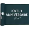 Image de Chemin de table Anniversaire coton Star d'un jour, Bleu canard/Argent RDF-7975-bleu