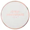 Image de Paquet de 10 Assiettes anniversaire Star d'un jour, Blanc/Rose Gold RDF-7983-blancroseg