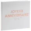 Image de Livre d'or Anniversaire Star d'un jour, Blanc/Rose Gold RDF-7986-blancorseg