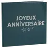 Image de Livre d'or Anniversaire Star d'un jour, Bleu Canard/ Argent RDF-7986-bleu