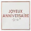 Image de Sachet de 10 serviettes anniversaire Star d'un jour Blanc/Rose Gold RDF-7985-blancroseg