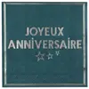 Image de Sachet de 10 serviettes anniversaire Star d'un jour Bleu canard/Argent RDF-7985-bleu