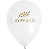 Image de Sachet de 6 ballons 30 cm Communion, blanc/OR CH8005 3