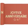 Image de Chemin de table Anniversaire coton Star d'un jour, Terracotta FETE-7975