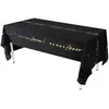 Image de Nappe Bonne Année en tissu rectangle 1,42m x 2m Noire FETE-8571NOIR