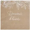 Image de Sachet de 20 Serviettes Douceur d'hiver, Naturel FETE-8706