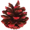 Image de Sachet de 12 Pommes de pin 5cm, pailletées Rouge RDF-8728-rouge