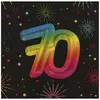 Image de Sachet 12 Serviettes Anniversaire Festicolor papier 33x33cm, 70 ans RDF-9012-70A