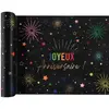 Image de Chemin de table Anniversaire Festicolor - Noir FETE25-9017NOIR