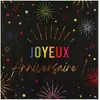 Image de Serviette Anniversaire Festicolor - Noir FETE25-9018NOIR
