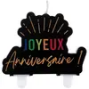 Image de Bougie Anniversaire Festicolor - Noir FETE25-9021NOIR