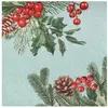 Image de Sachet 20 Petite serviettes - Noël boisé - Céladon 9613-117STX