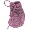 Image de Sachet 6 bourses Tressées en Jute parme/prune SC407 6