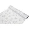 Image de Chemin de table organza BLANC & Coeurs argent brillants 410B