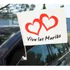 Image de Drapeau de voiture Vive Les Mariés 45cm ACM612