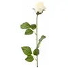 Image de Grande Rose fleur artificielle avec feuilles 72cm, Crème FTG2051CR