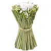 Image de Déco Bouquet vertical Fleurs et Roses liées 11cm, BLANC FDE136B