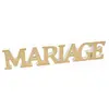 Image de Lettres MARIAGE en bois 5x25cm, métallisé Or DEK0322OR