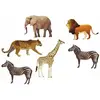 Image de Sachet 6 Confettis Animaux de la Savane en bois 7,5cm DEK0337