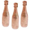 Image de Lot de 3 Marque-places Bouteille de Champagne pailletée, Rose Gold DEC852ROG