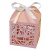 Image de Lot 10 Boites dentelle carton CIGOGNE, 5x7,5cm Rose CTU106 10RO