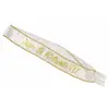 Image de Echarpe satin blanc/or Vive la Retraite !!! ART114
