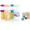 Image de Lot de 8 pots de conservation en verre Babybols + livret de recettes