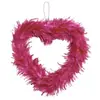 Image de Coeur creux en plumes 30cm à suspendre, Fuchsia FETE-0705-05
