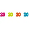 Image de Sachet de 100 confettis de table anniversaire 20 ans C 20015